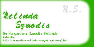 melinda szmodis business card